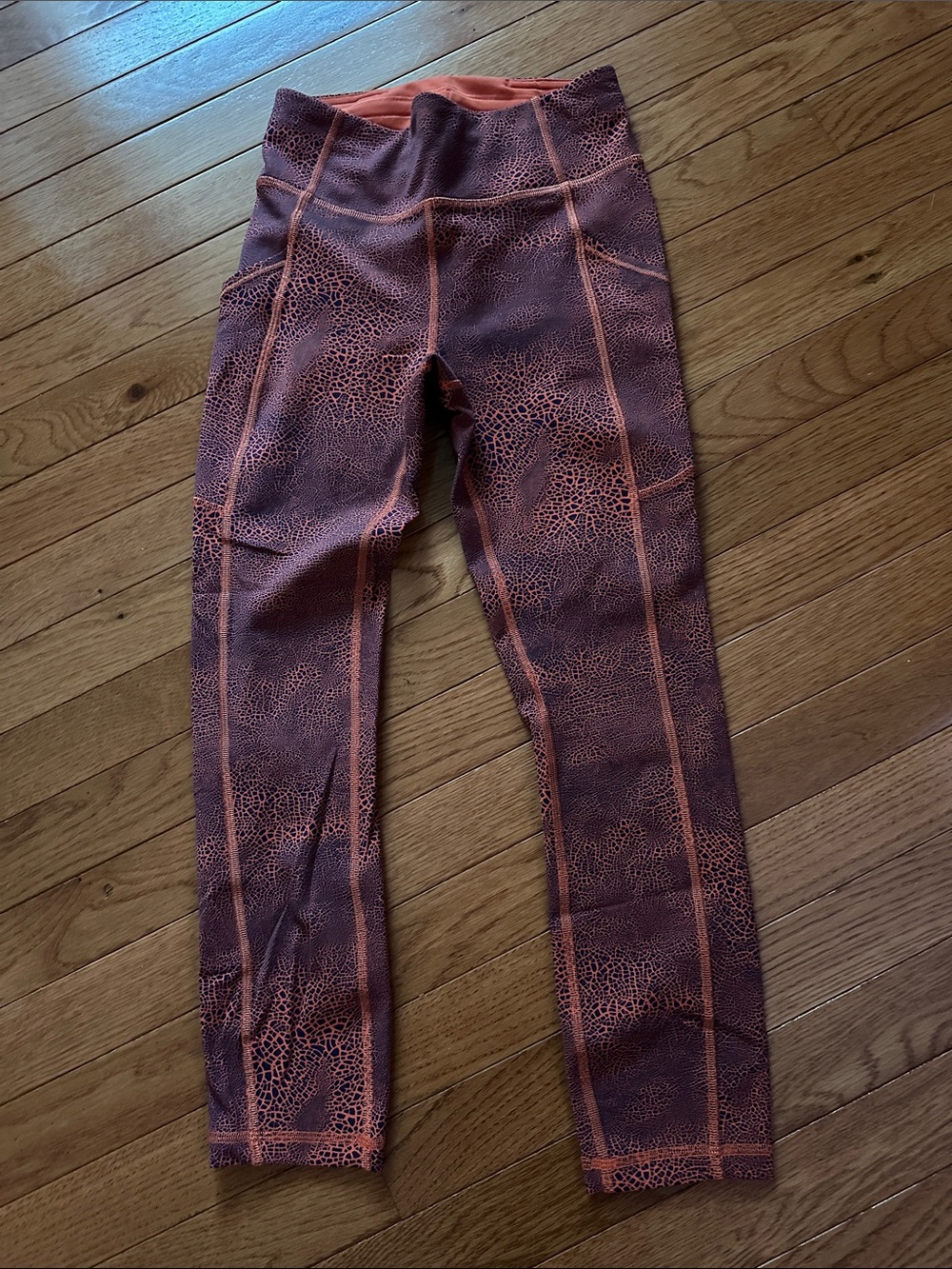 lululemon athletica Purple and Orange Patterned Leggings